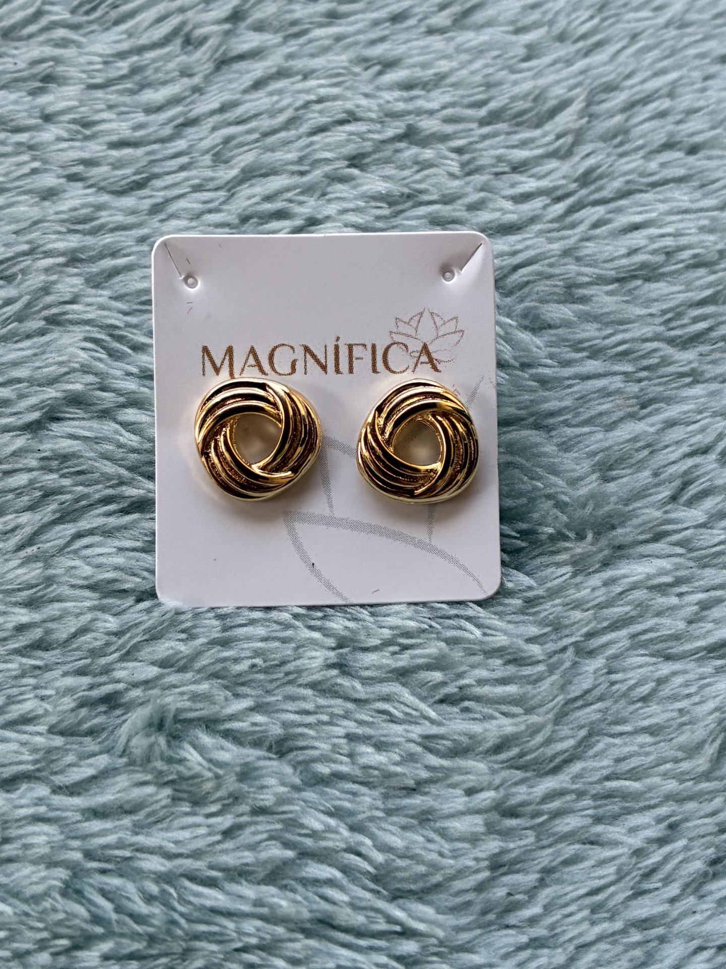 Brinco Oval Folheado a Ouro 18k