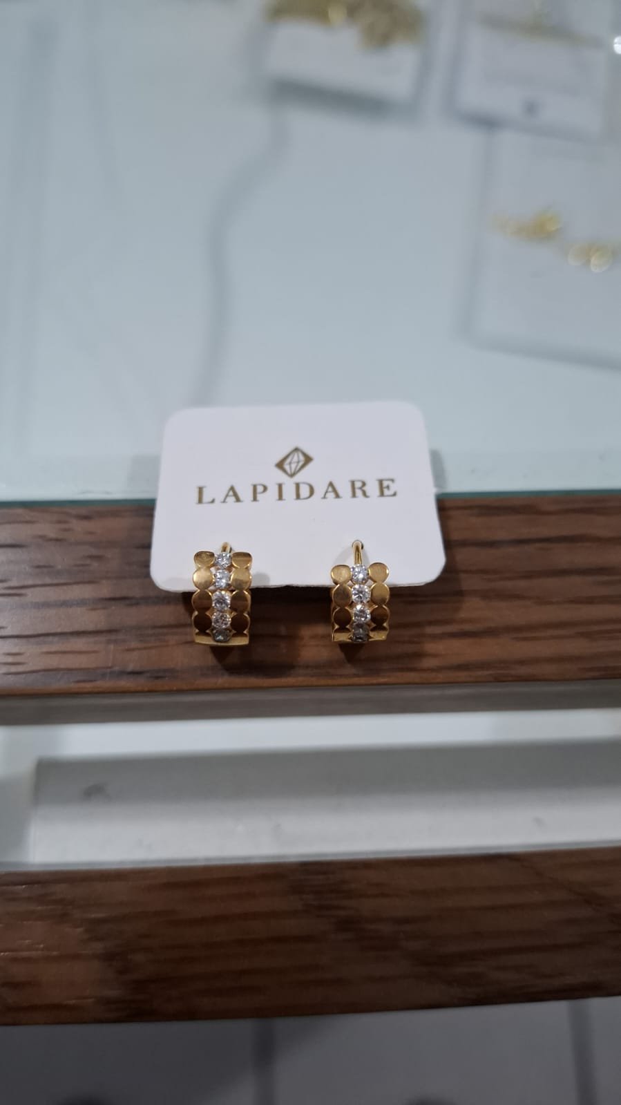 Argola com Pedras Lapidare 12mm