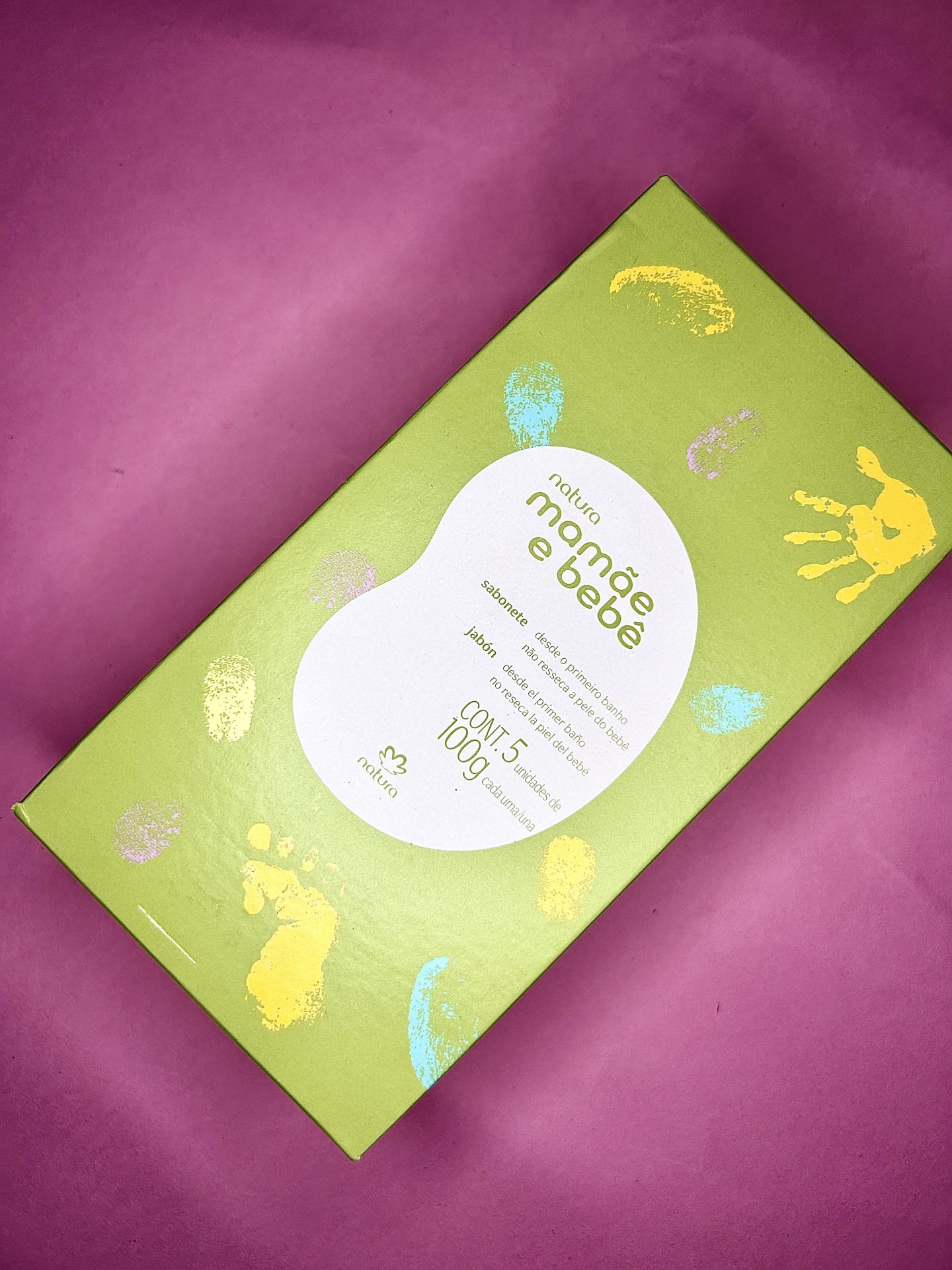 Caixa de Sabonete Natura Mamãe e Bebê