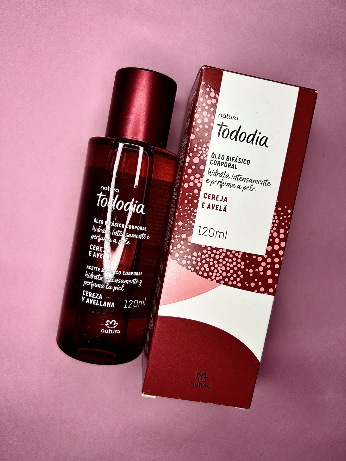 Óleo Bifásico Corporal Natura Todo Dia Cereja e Avelã