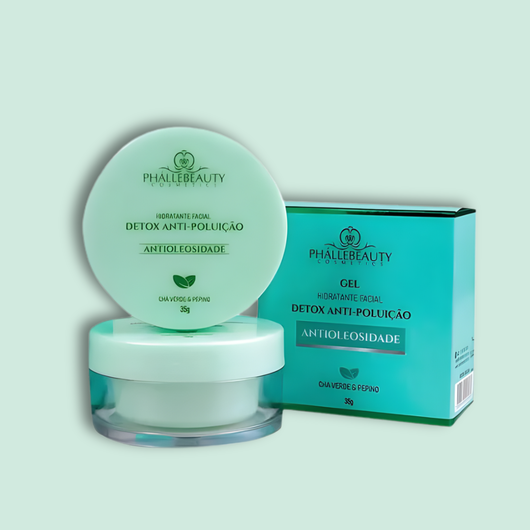 Phállebeauty Detox Antipoluição - Gel Hidratante Facial Antioleosidade 35g