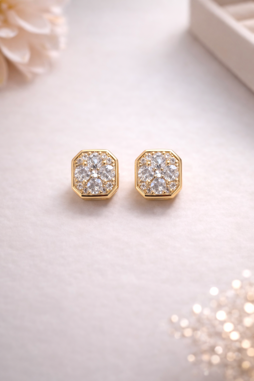 Brinco Quadrado Zircônia Magnífica