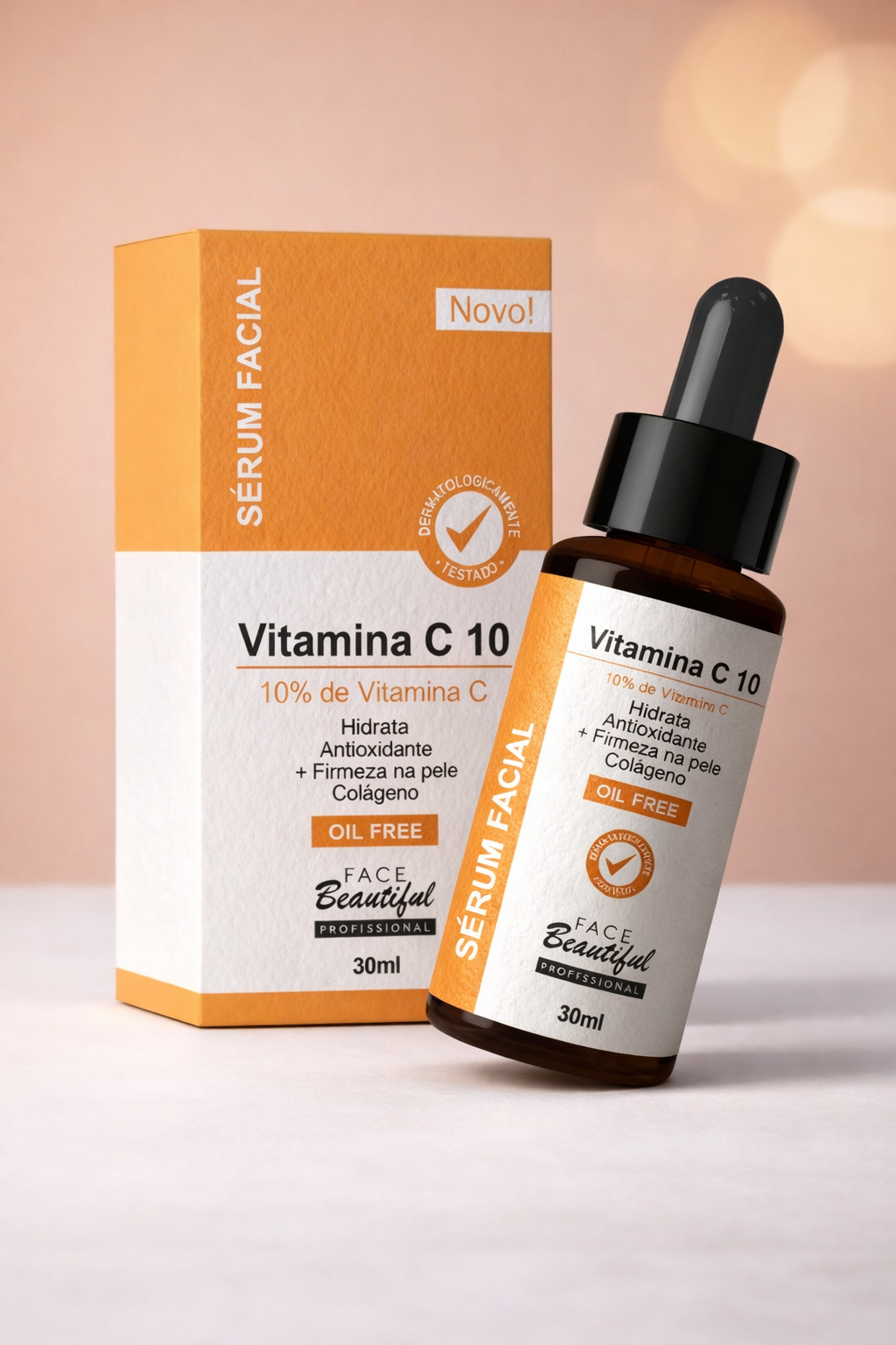 Sérum Facial Vitamina C 10 Oil Free Para Pele Face Beautiful 30ml