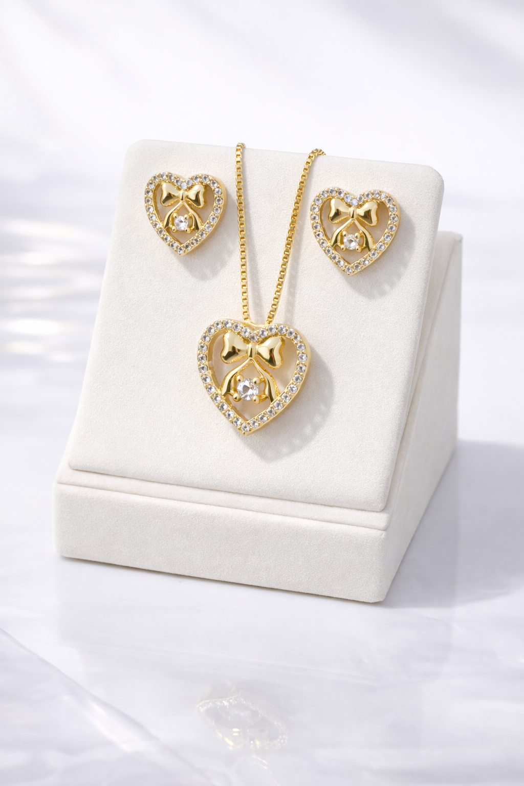 Conjunto Coração Laço Magnífica