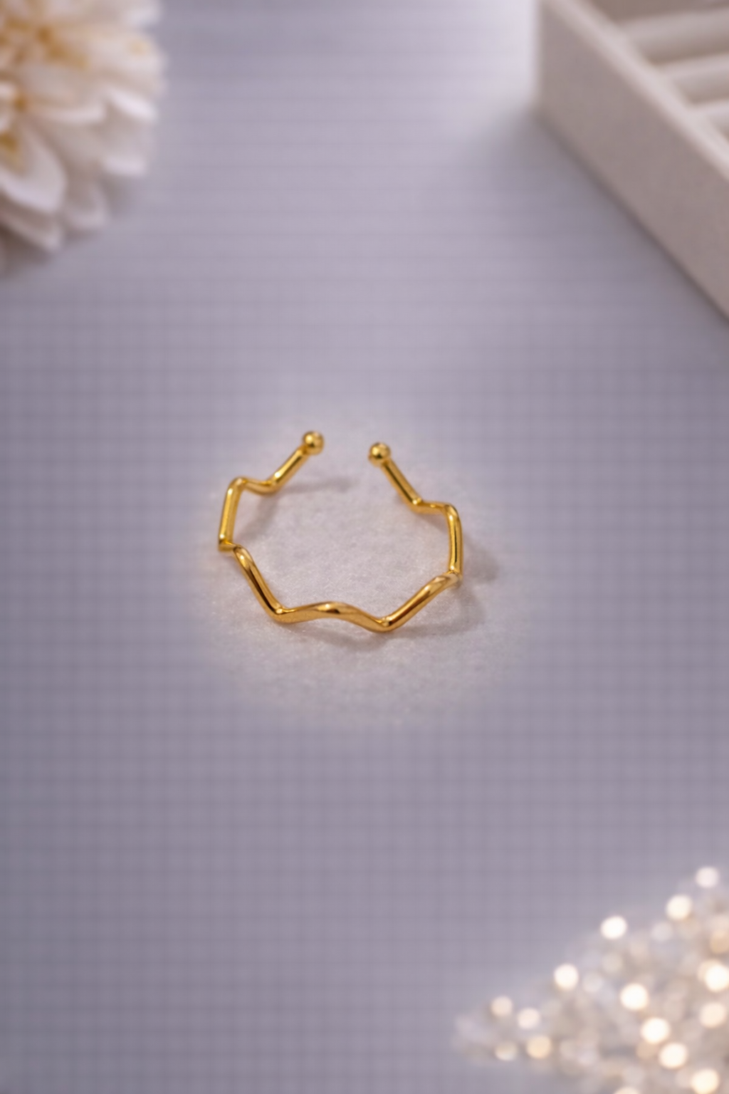 Anel Ondas Regulável Magnífica