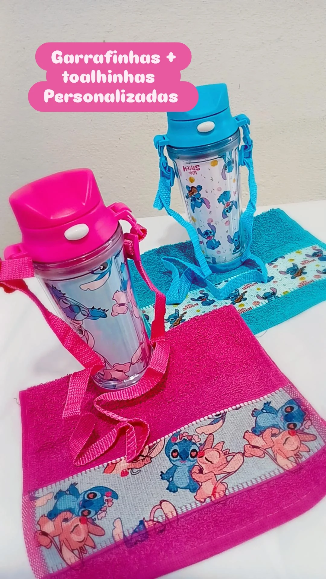 Kit garrafa e toalhinha