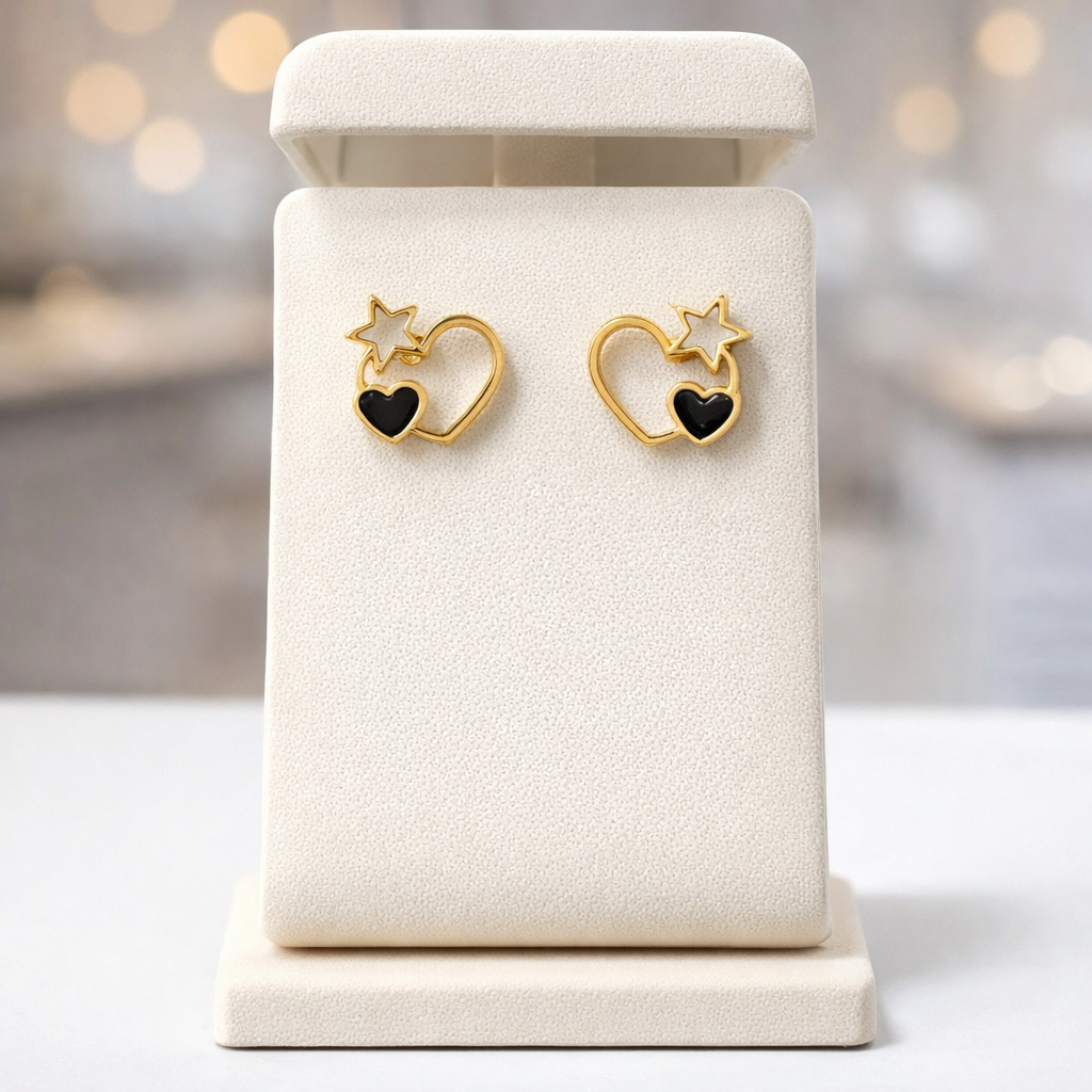 Brinco Coração Estrela Magnífica