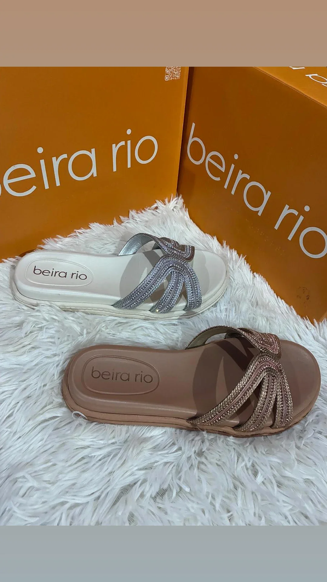 Papete Feminina Beira Rio com Brilho